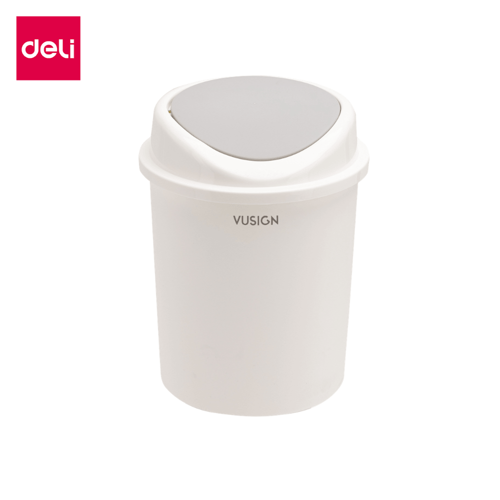 ถังขยะฝาสวิง DELI VS1107-WH-01 11ลิตร สีขาว_8